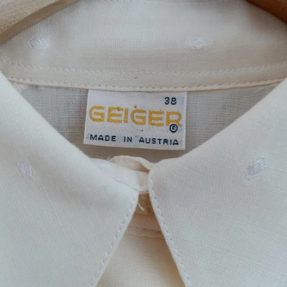 Vintage Geiger Of Austria Wool Blend Sheer Blouse - Picture 6 of 8